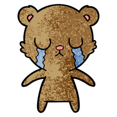 crying cartoon bear