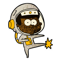 happy astronaut cartoon