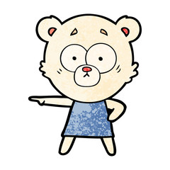 nervous polar bear cartoon