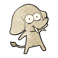 happy cartoon elephant