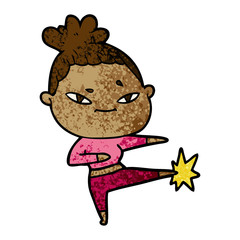 Fototapeta premium cartoon woman