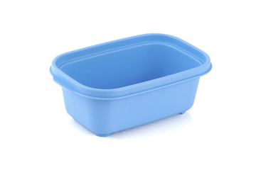 blue basin isolated on white background with Clipping Path