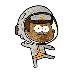 happy astronaut cartoon
