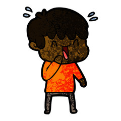 cartoon laughing boy