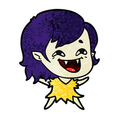 cartoon laughing vampire girl