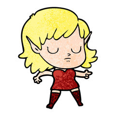 cartoon elf girl