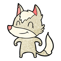 friendly cartoon wolf