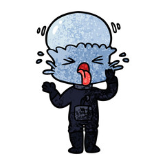 weird cartoon alien