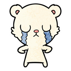 sad little polar bear cartoon