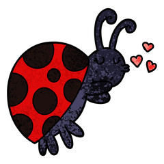 Obraz premium cartoon ladybug