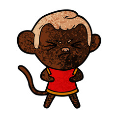 cartoon annoyed monkey