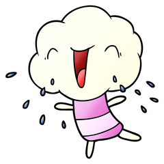 cute cartoon cloud head creature