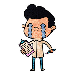 cartoon man crying