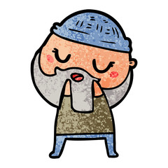 cute cartoon man with beard
