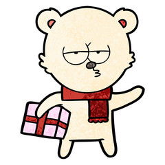 Fototapeta premium christmas polar bear cartoon
