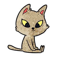 confused cartoon cat