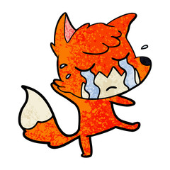 crying fox cartoon