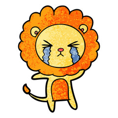 cartoon crying lion