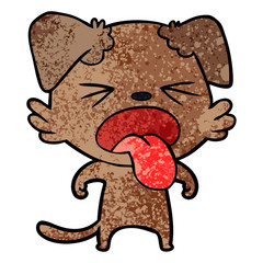 cartoon disgusted dog