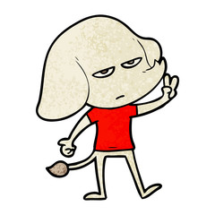 annoyed cartoon elephant