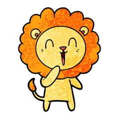 laughing lion cartoon