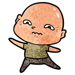 cartoon nervous man