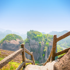 Wuyi Mountains, located in northern Fujian Province, China.