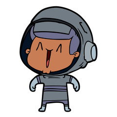 cartoon astronaut man