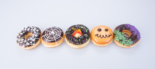 donut. halloween donut on the background