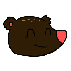 cartoon happy bear face
