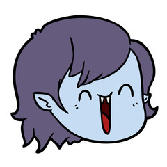 cartoon vampire girl face