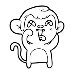 crazy cartoon monkey