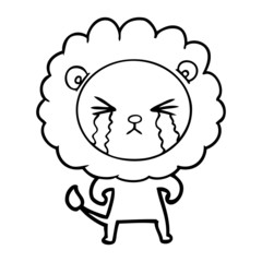 cartoon crying lion