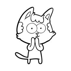 happy cartoon cat
