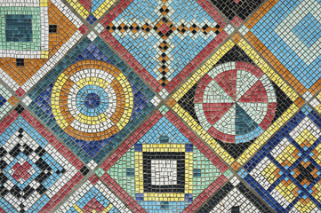 colorful mosaic flooring or wall