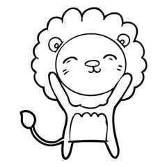 Obraz premium cartoon lion