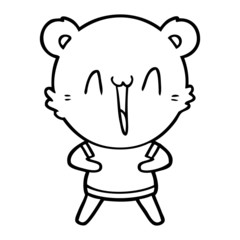 happy polar bear cartoon
