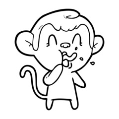 crazy cartoon monkey