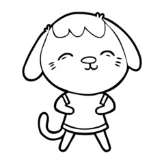 happy cartoon dog