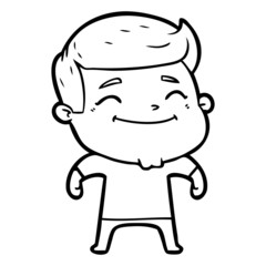 happy cartoon man