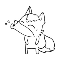 howling wolf cartoon