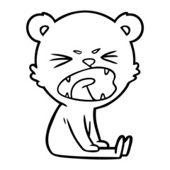 angry cartoon bear