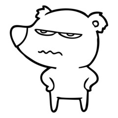 angry bear polar cartoon