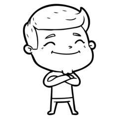 happy cartoon man