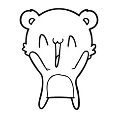 happy bear cartoon