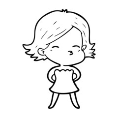 cartoon woman