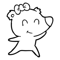female bear cartoon