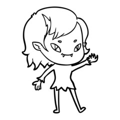 cartoon friendly vampire girl