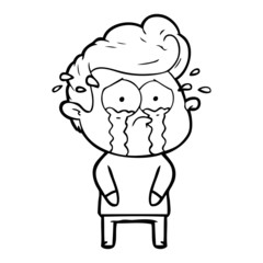 cartoon crying man