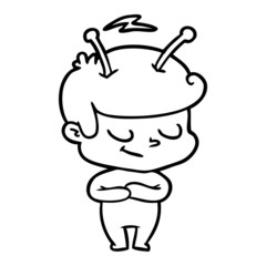 friendly cartoon spaceman